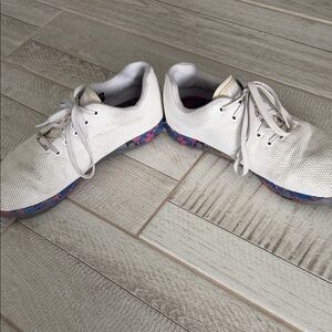 NOBULL White Sneakers with Multicolor Soles